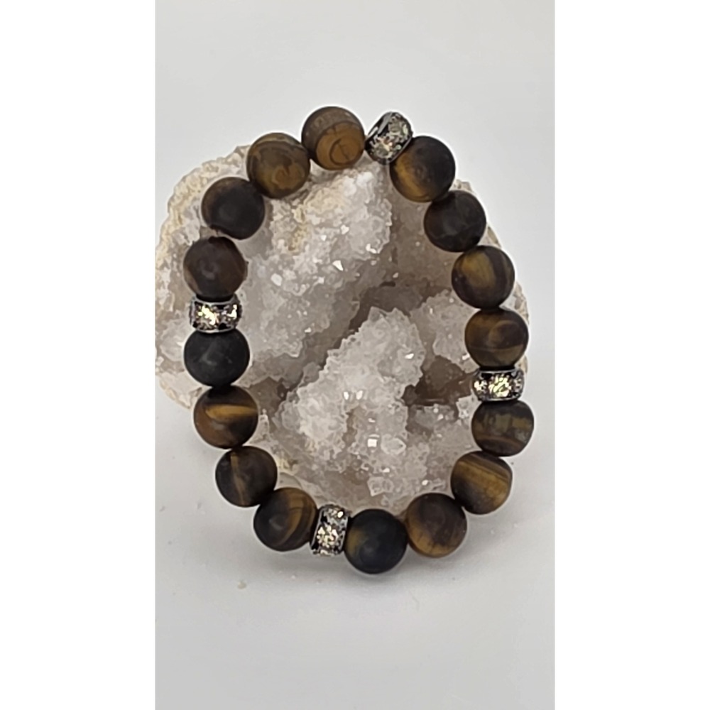 Tiger's Eye with Spacers Stretch Bracelet